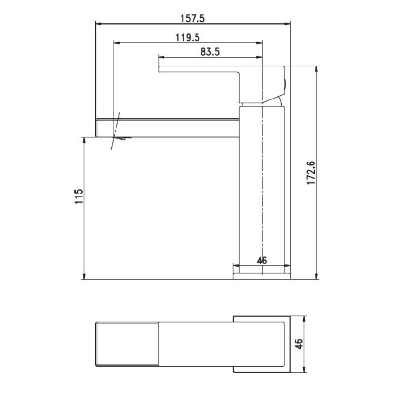 Смеситель Aquanet Blanco 261816 AF420-10W для раковины, без донного клапана, белый
