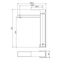 Смеситель Aquanet Blanco 261817 AF420-11W для раковины, без донного клапана, белый