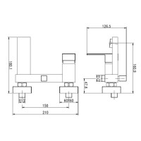 Смеситель Aquanet Blanco 261818 AF420-20W для ванны, белый