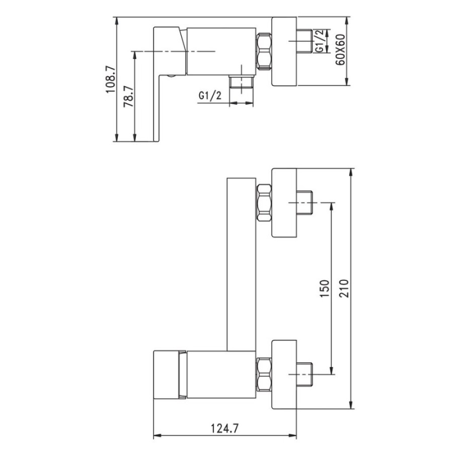 Смеситель Aquanet Blanco 261819 AF420-30W для душа, белый