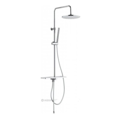 Душевой гарнитур Aquanet Pragmatic R AF430-70-R-C, с круглым верхним душем 25 см, 1 режим струи, хром (243322)