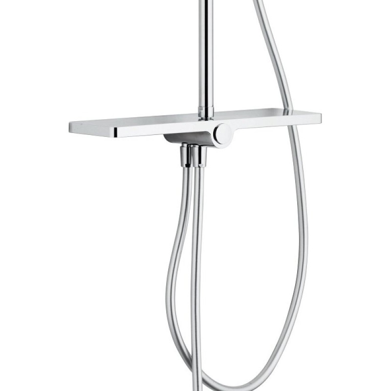 Душевой гарнитур Aquanet Pragmatic R AF430-70-R-C, с круглым верхним душем 25 см, 1 режим струи, хром (243322)