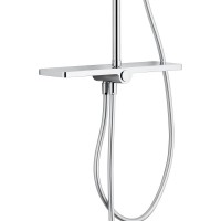 Душевой гарнитур Aquanet Pragmatic R AF430-70-R-C, с круглым верхним душем 25 см, 1 режим струи, хром (243322)
