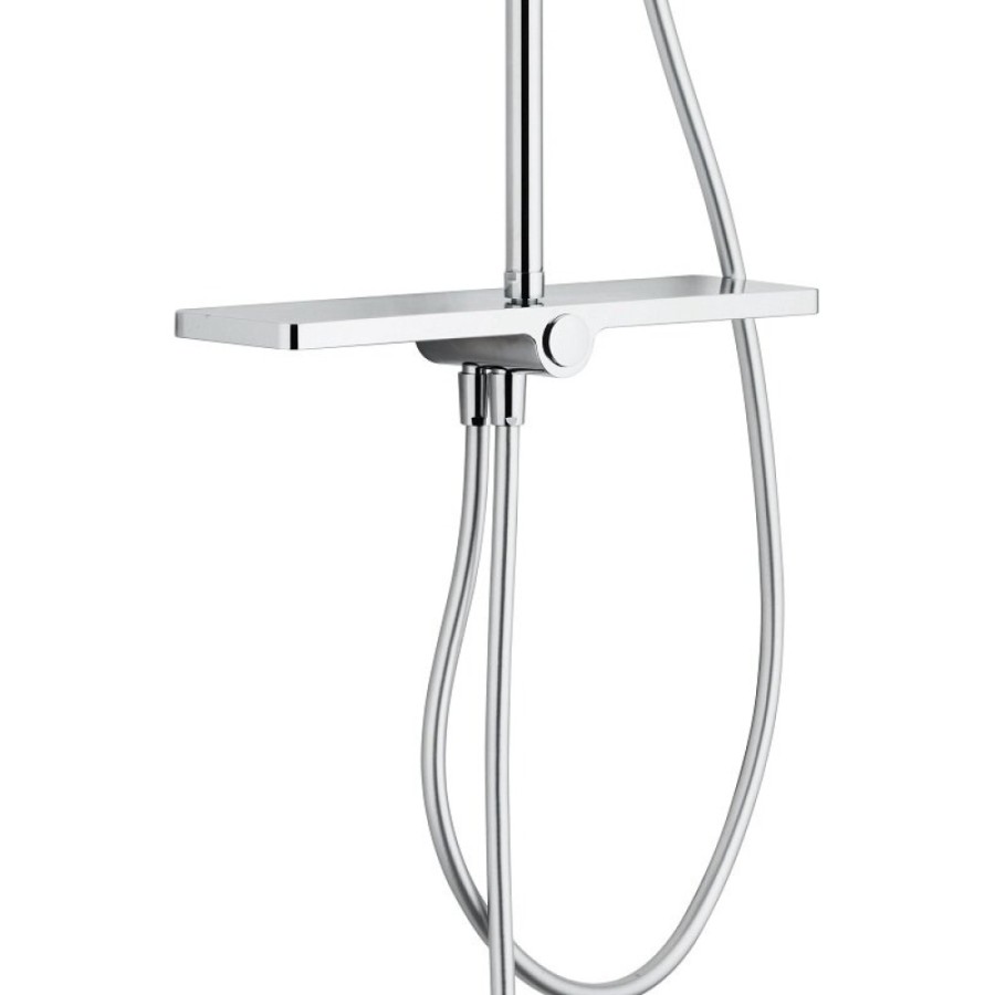 Душевой гарнитур Aquanet Pragmatic R AF430-70-R-C, с круглым верхним душем 25 см, 1 режим струи, хром (243322)