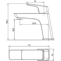 Смеситель Aquanet Gotic AF440-10B для раковины, черный матовый (243291)
