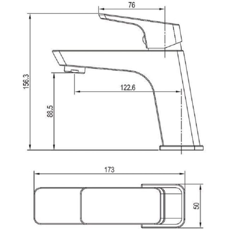 Смеситель Aquanet Gotic AF440-10B для раковины, черный матовый (243291)
