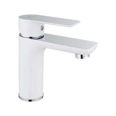 Смеситель Aquanet Arctic, для раковины, хром/белый, AF520-10СW