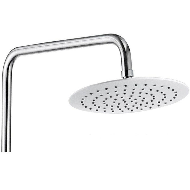 Душевая система Aquanet Arctic R AF520-72-R-CW, с круглым верхним душем 20 см, хром/белый (243325)