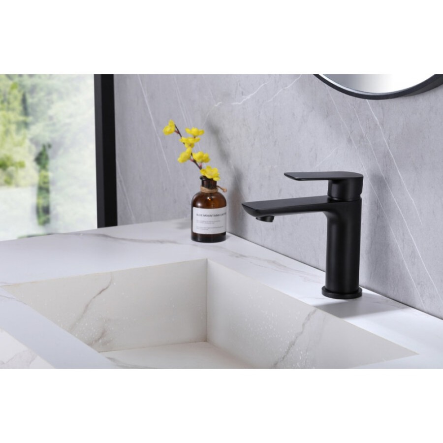Смеситель Abber Weiss Insel AF8010B, для раковины, черный матовый