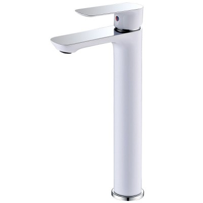 Смеситель Abber Weiss Insel AF8011W, для раковины, белый/хром