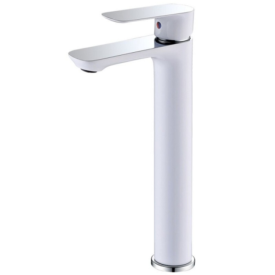 Смеситель Abber Weiss Insel AF8011W, для раковины, белый/хром