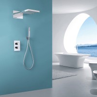 Душевая система Abber Weiss Insel AF8052, термостатическая, на 2 потребителя, цвет хром