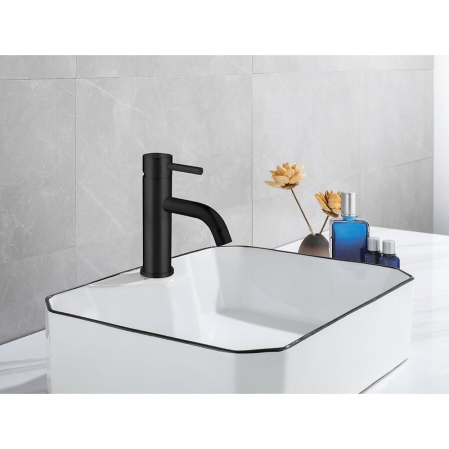 Смеситель Abber Wasser Kreis AF8110B для раковины, черный матовый