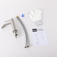 Смеситель Abber Wasser Kreis AF8110BST для раковины, сталь брашированная