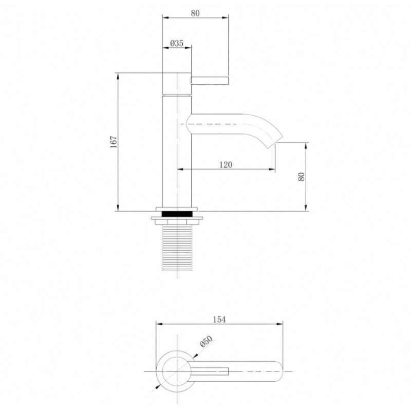 Смеситель Abber Wasser Kreis AF8110G, для раковины, цвет золото матовое