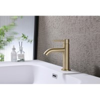 Смеситель Abber Wasser Kreis AF8110G, для раковины, цвет золото матовое