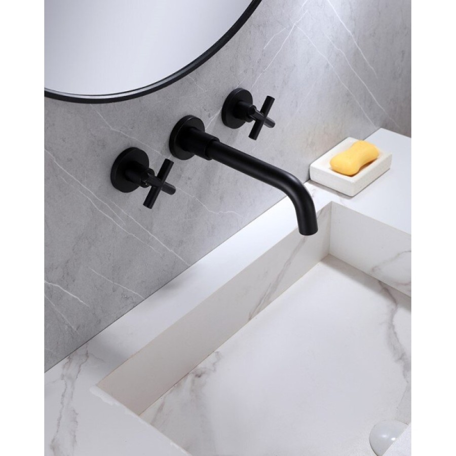 Смеситель Abber Wasser Kreis AF81121B, для раковины, черный матовый