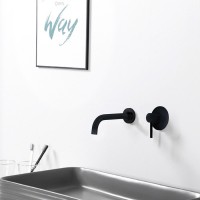 Смеситель Abber Wasser Kreis AF8112B для раковины, скрытого монтажа, черный матовый
