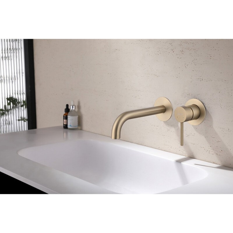 Смеситель Abber Wasser Kreis AF8112G для раковины, золото матовое