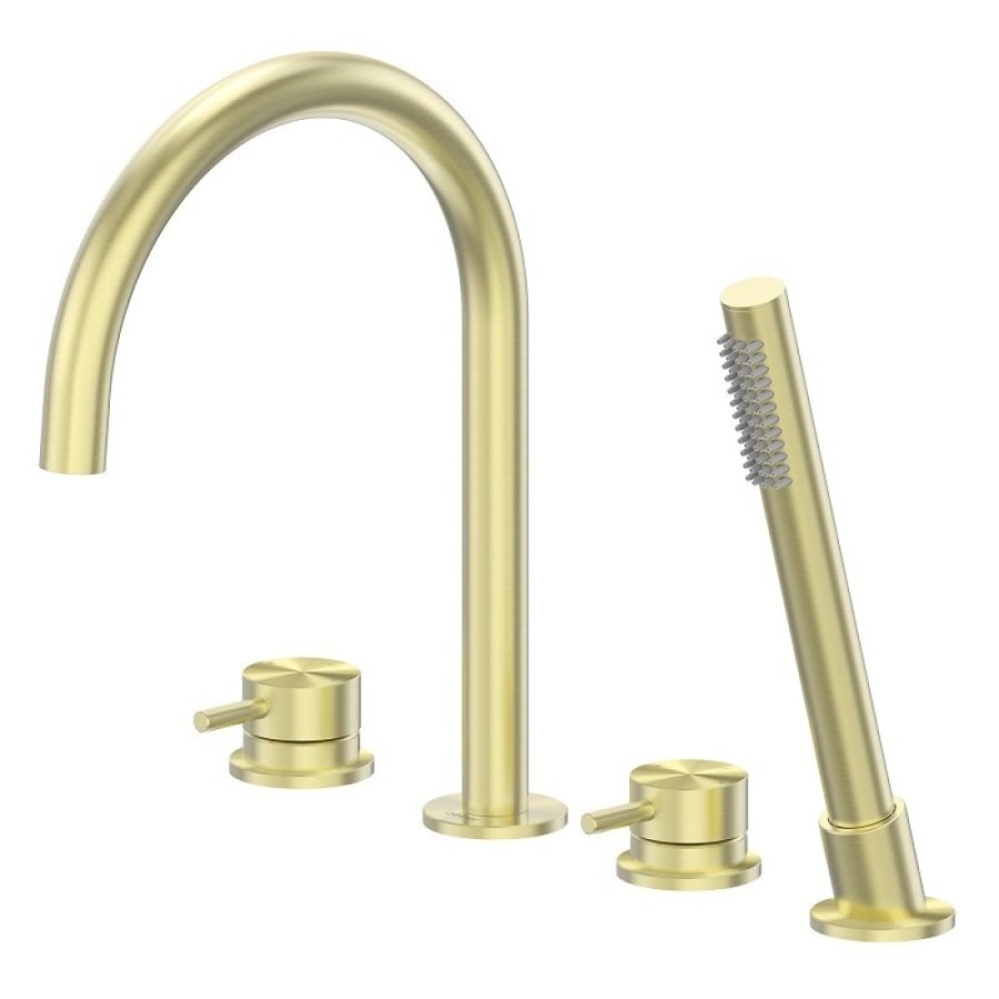 Смеситель на борт ванны Abber Wasser Kreis 316 AF8113BG, золото брашированное