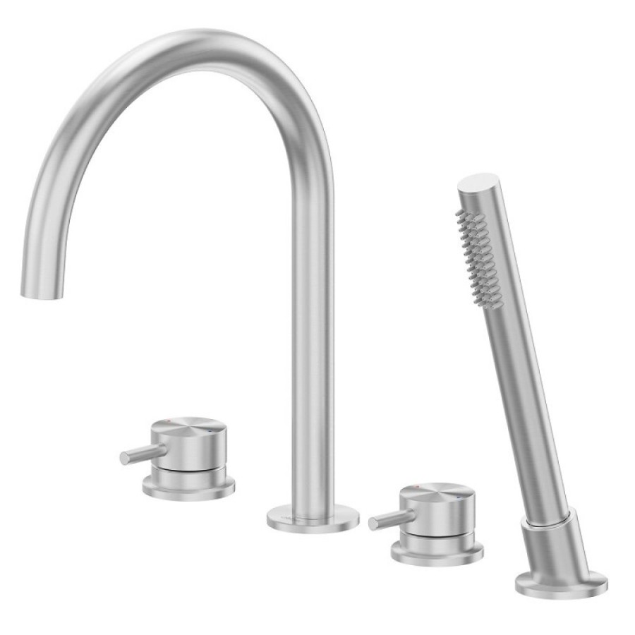 Смеситель на борт ванны Abber Wasser Kreis 316 AF8113BST, сталь брашированная