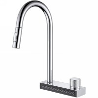 Смеситель Abber Wasser Kreis AF8114, для кухонной мойки, с выдвижным изливом, цвет хром