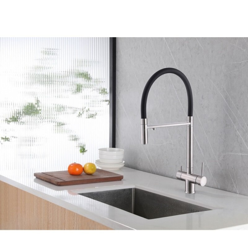 Смеситель Abber Wasser Kreis AF81141, для кухонной мойки, с подключением к фильтру, цвет хром