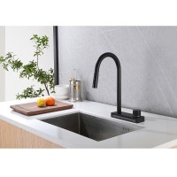 Смеситель Abber Wasser Kreis AF8114B, для кухонной мойки, с выдвижным изливом, цвет черный матовый
