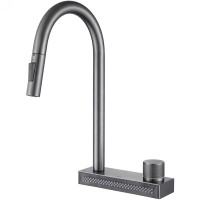 Смеситель Abber Wasser Kreis AF8114NG, для кухонной мойки, с выдвижным изливом, цвет никель