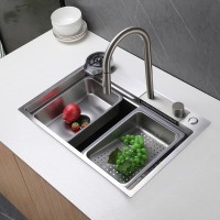 Смеситель Abber Wasser Kreis AF8114SP, для кухонной мойки, с вытяжным изливом, PVD покрытие, цвет сатин