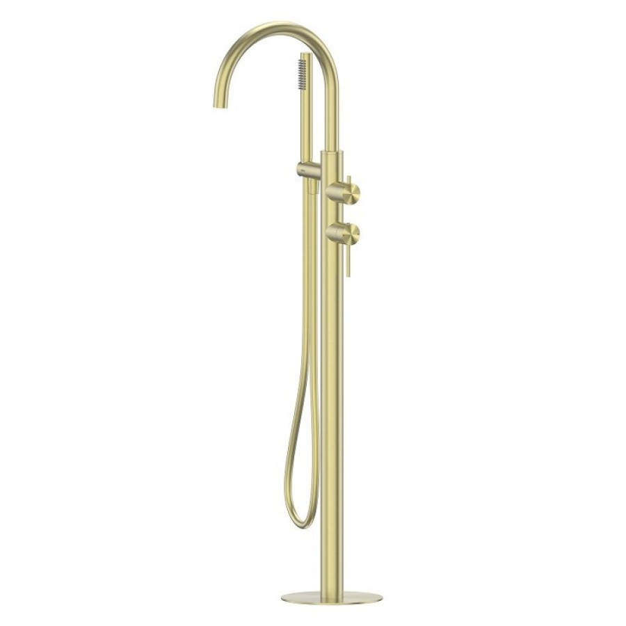 Смеситель для ванны и душа Abber Wasser Kreis 316 AF8115BG, напольный, золото брашированное
