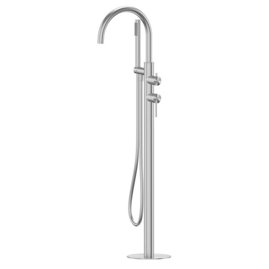 Смеситель для ванны и душа Abber Wasser Kreis 316 AF8115BST, напольный, сталь брашированная