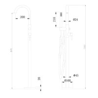 Смеситель Abber Wasser Kreis AF8115NG, для ванны, цвет никель