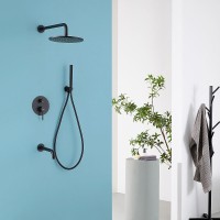 Душевая система Abber Wasser Kreis AF8117B, цвет черный матовый