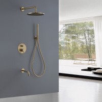 Душевая система Abber Wasser Kreis AF8117G, цвет золотое матовое