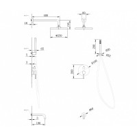 Душевая система Abber Wasser Kreis AF8117RG, цвет розовое золото