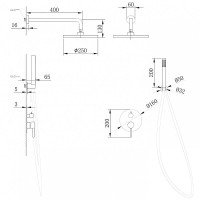 Душевая система Abber Wasser Kreis AF8118RG, цвет розовое золото
