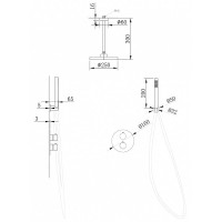 Душевая система Abber Wasser Kreis AF8121B, цвет черный матовый