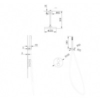 Душевая система Abber Wasser Kreis AF8121NG, PVD покрытие, цвет никель