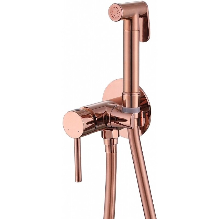 Гигиенический душ со смесителем Abber Wasser Kreis AF8125RG, цвет золото розовое