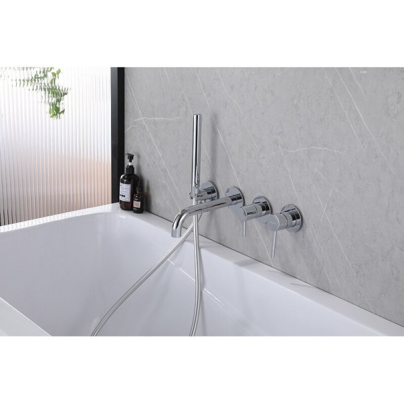 Смеситель для ванны и душа Abber Wasser Kreis AF8130, с душевым гарнитуром, цвет хром