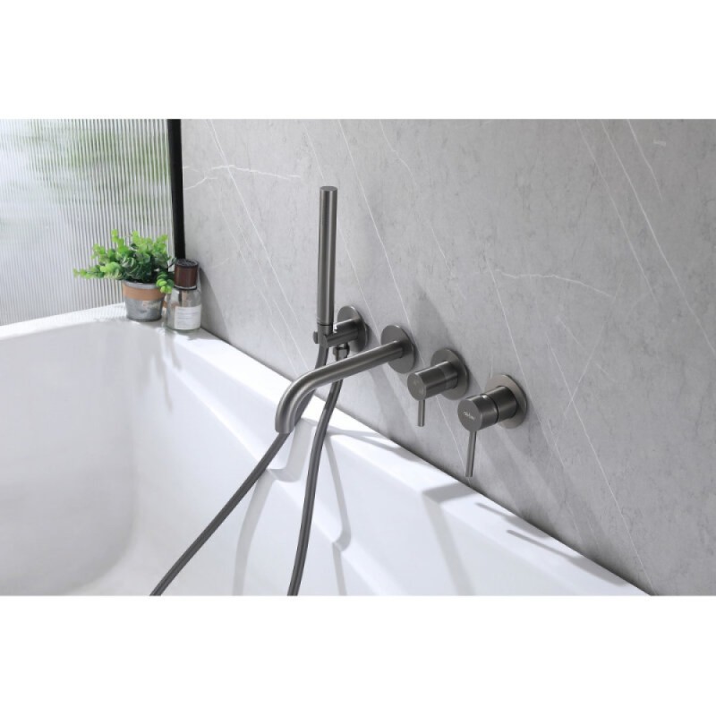 Смеситель Abber Wasser Kreis AF8130NG, для ванны и душа, цвет никель