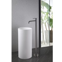 Смеситель Abber Wasser Kreis AF8140NG для раковины, напольный, PVD покрытие, никель