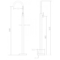 Смеситель Abber Wasser Kreis AF8141 для раковины, напольный, хром