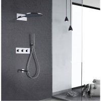Душевая система Abber Wasser Kreis AF8150, термостатическая, на 3 потребителя, цвет хром