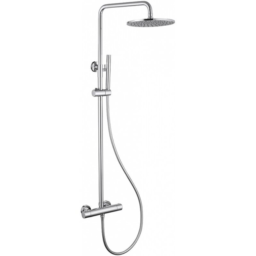 Душевая система Abber Wasser Kreis AF8160, термостатическая, на 2 потребителя, цвет хром