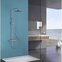 Душевая система Abber Wasser Kreis AF8160, термостатическая, на 2 потребителя, цвет хром