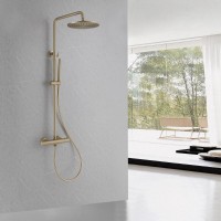 Душевая система Abber Wasser Kreis AF8160G, термостатическая, цвет золотое матовое