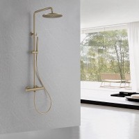 Душевая система Abber Wasser Kreis AF8160GL, термостатическая, PVD покрытие, цвет золото матовое