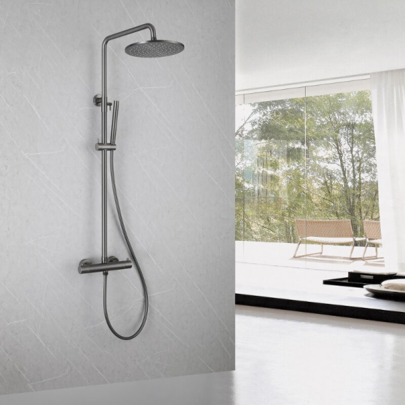 Душевая система Abber Wasser Kreis AF8160NG, термостатическая, цвет никель